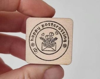 Postcrossing ID stamp, postmark rubber stamps postcard stamps, snail mail stamp for cards, postcrossing rubber stamp, postcrossing supplies