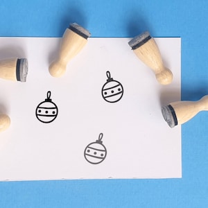 Christmas bauble mini rubber stamps, Small rubber stamps, Tiny rubber stamps, Christmas rubber stamp, Christmas Stamps for card making