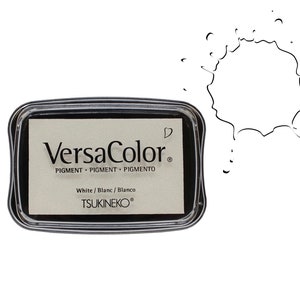 White Ink Pad Tsukineko VersaColor Ink pad Large, Rubber stamp ink pads, stamp ink pad for rubber stamps, paper and cards ink pad