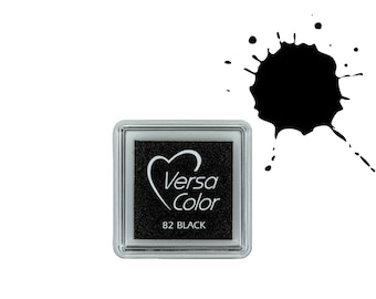 Almohadilla de tinta negra Tsukineko VersaColor, almohadillas de tinta para sellos de goma, almohadillas de tinta para sellos de goma, almohadilla de tinta negra, almohadillas de tinta para hacer tarjetas
