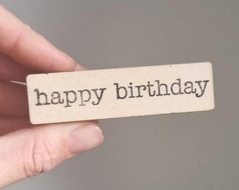 Happy Birthday Stamp for Cards, Card Making Rubber Stamp Happy Birthday Large, Happy Birthday Rubber Stamp, Greeting Cards Stamps