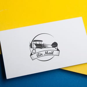 Timbres en caoutchouc Air Mail, timbre en caoutchouc Happy Mail, timbres en caoutchouc après la traversée, timbre postal, timbre fait main pour cartes, par avion