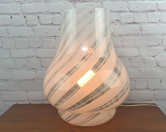 Murano Lamp Murano Glass Lamp Murano Swirl Lamp Vetri Murano Table Lamp