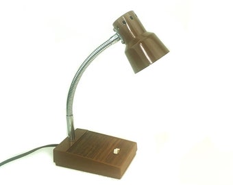 Vintage Gooseneck Desk Lamp, Mid Century Gooseneck Lamp, Gooseneck Desk Lamp, Small Desk Lamp