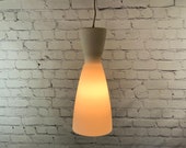 Opaline Glass Pendant, Mid Century Pendant Lamp, Scandinavian Glass Pendant