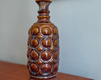 Lámpara de mesa de cerámica con burbujas de lava gruesa de mediados de siglo de Alemania Occidental con esmalte por goteo Lámpara de cerámica esmaltada
