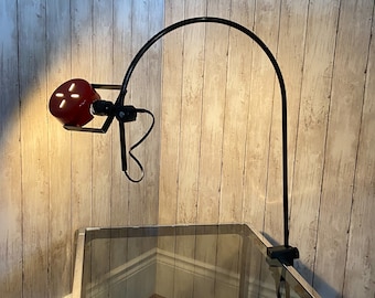 Lámpara de escritorio de arco ajustable, estilo Enco, iluminación de los años 70