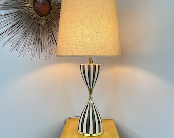 Lámpara de mesa Harlequin de Gerald Thurston, iluminación moderna de mediados de siglo de Lightolier.