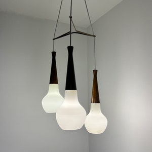 Mid Century Chandelier Mid Century Modern Lighting Scandinavian Satin Glass Chandelier