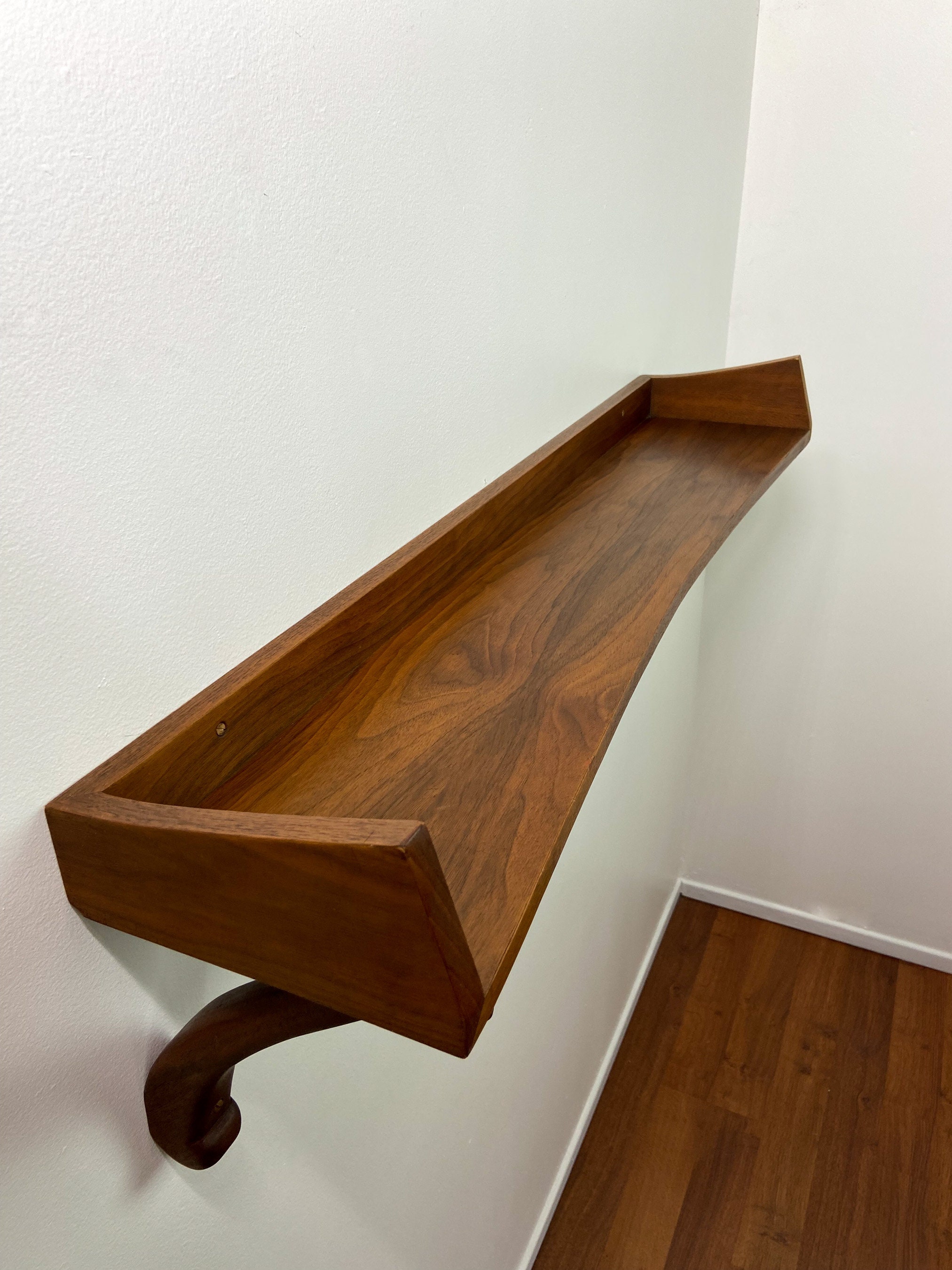 Floating Teak Shelf, Mid Century Teak Shelf, Teak Shelf, Floating Shelf