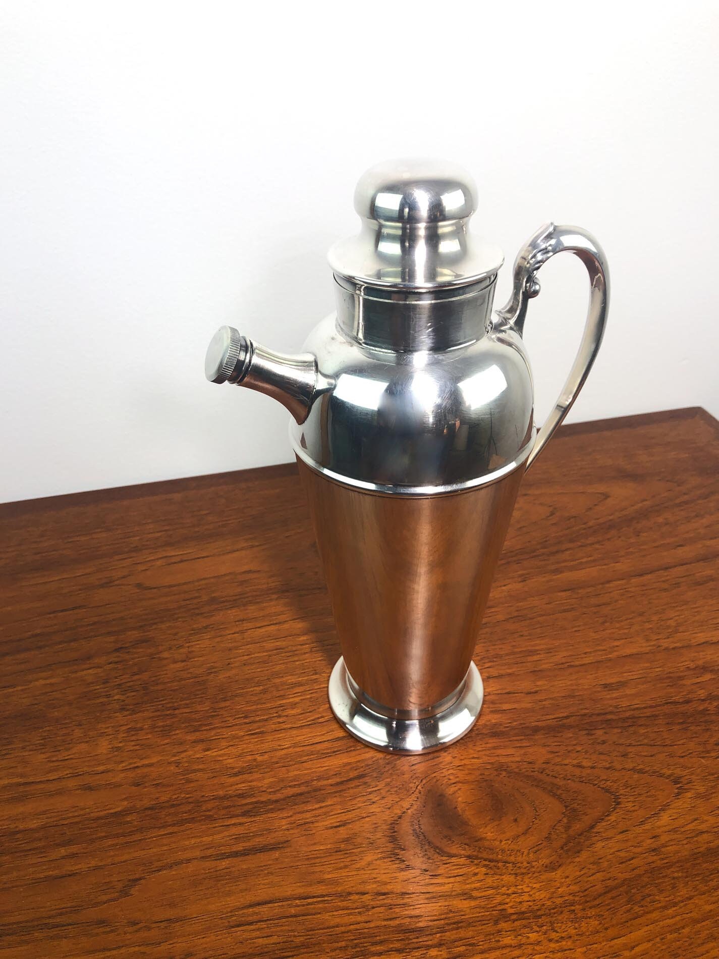 Silverplate Cocktail Shaker, Victoria Plate Cocktail Shaker, Vintage