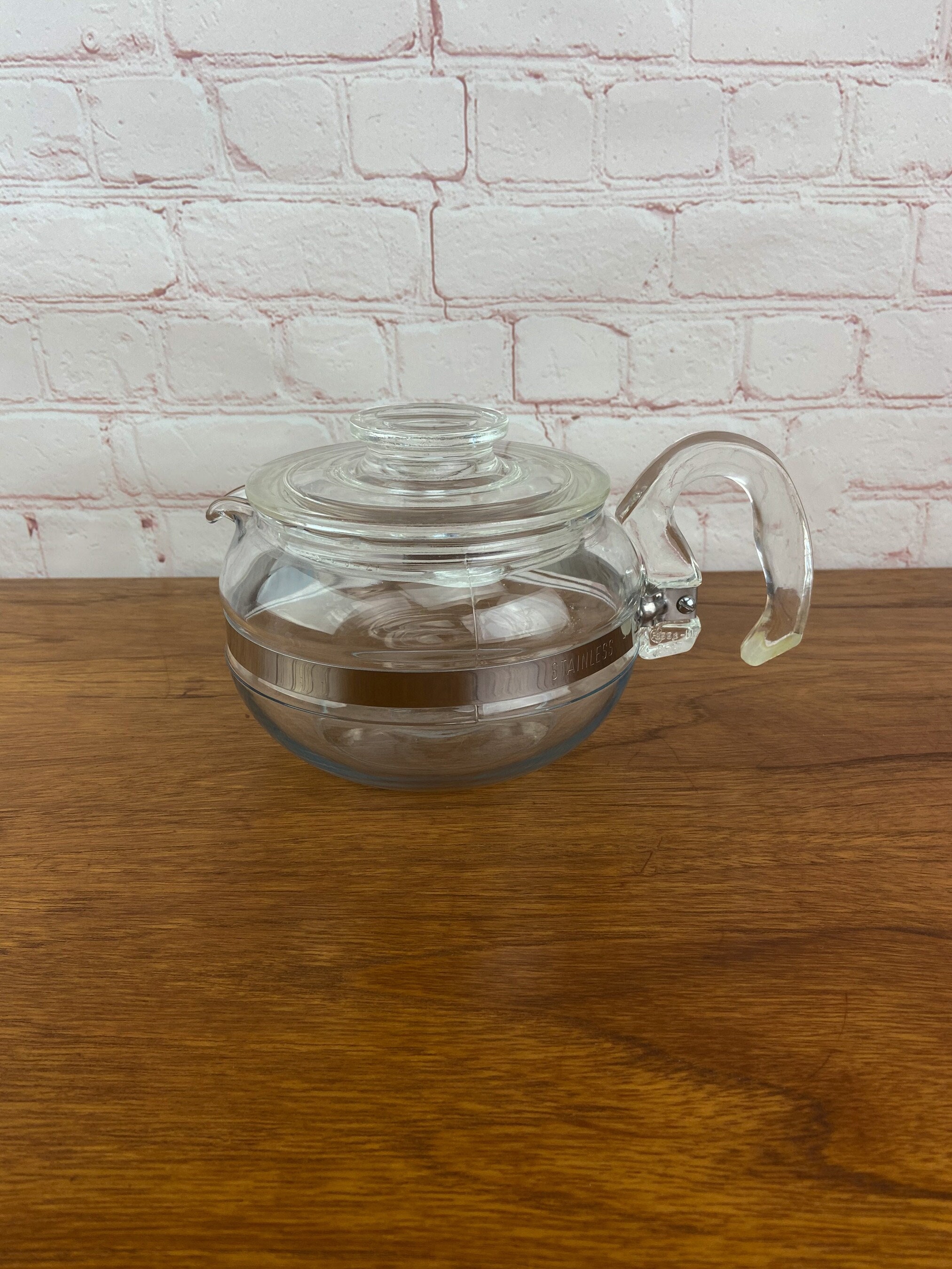 Pyrex Teapot Clear Glass Flameware Pyrex Flameware 8446 B