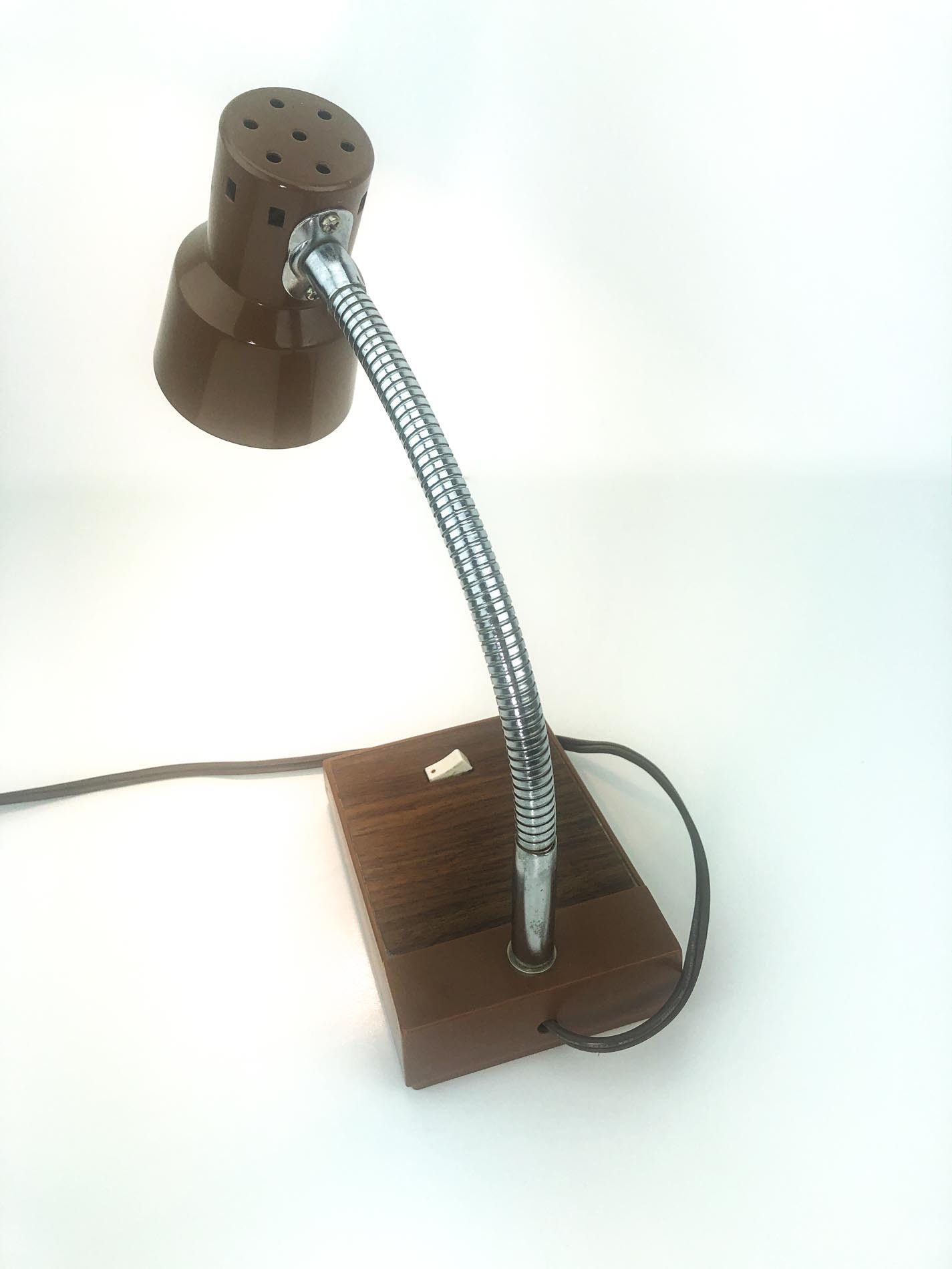 Vintage Gooseneck Desk Lamp, Mid Century Gooseneck Lamp, Gooseneck Desk