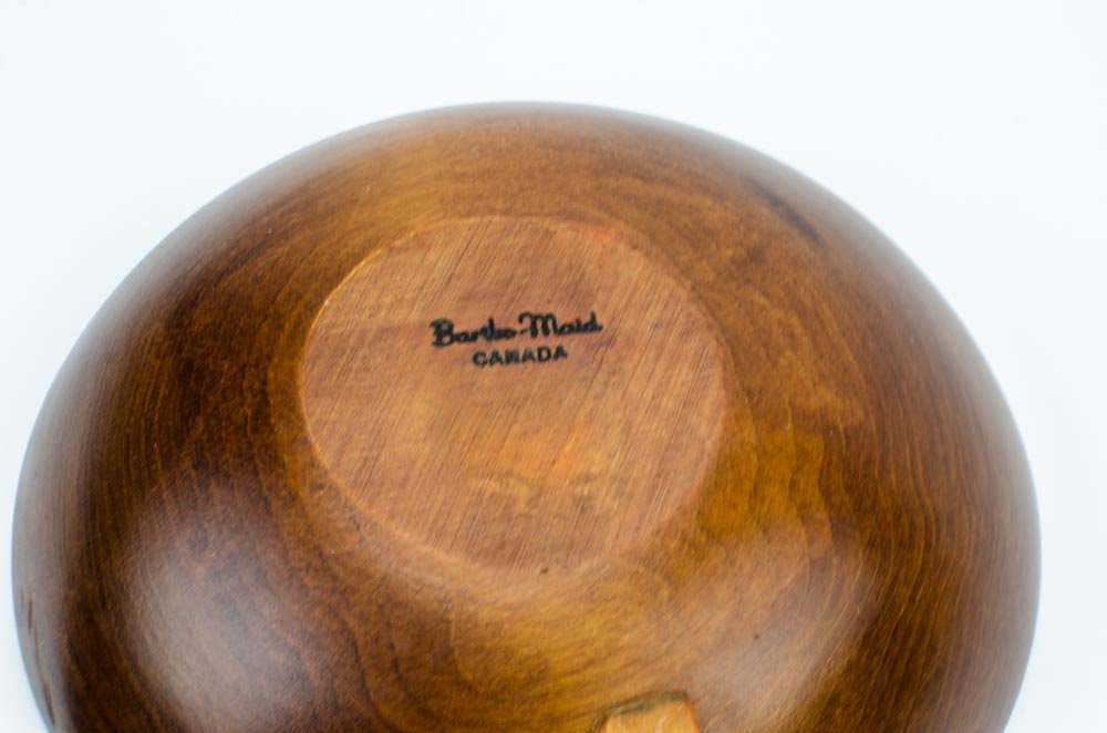 Baribocraft Bowl, Vintage Wooden Bowl, Vintage Wood Snack Bowl, Rustic