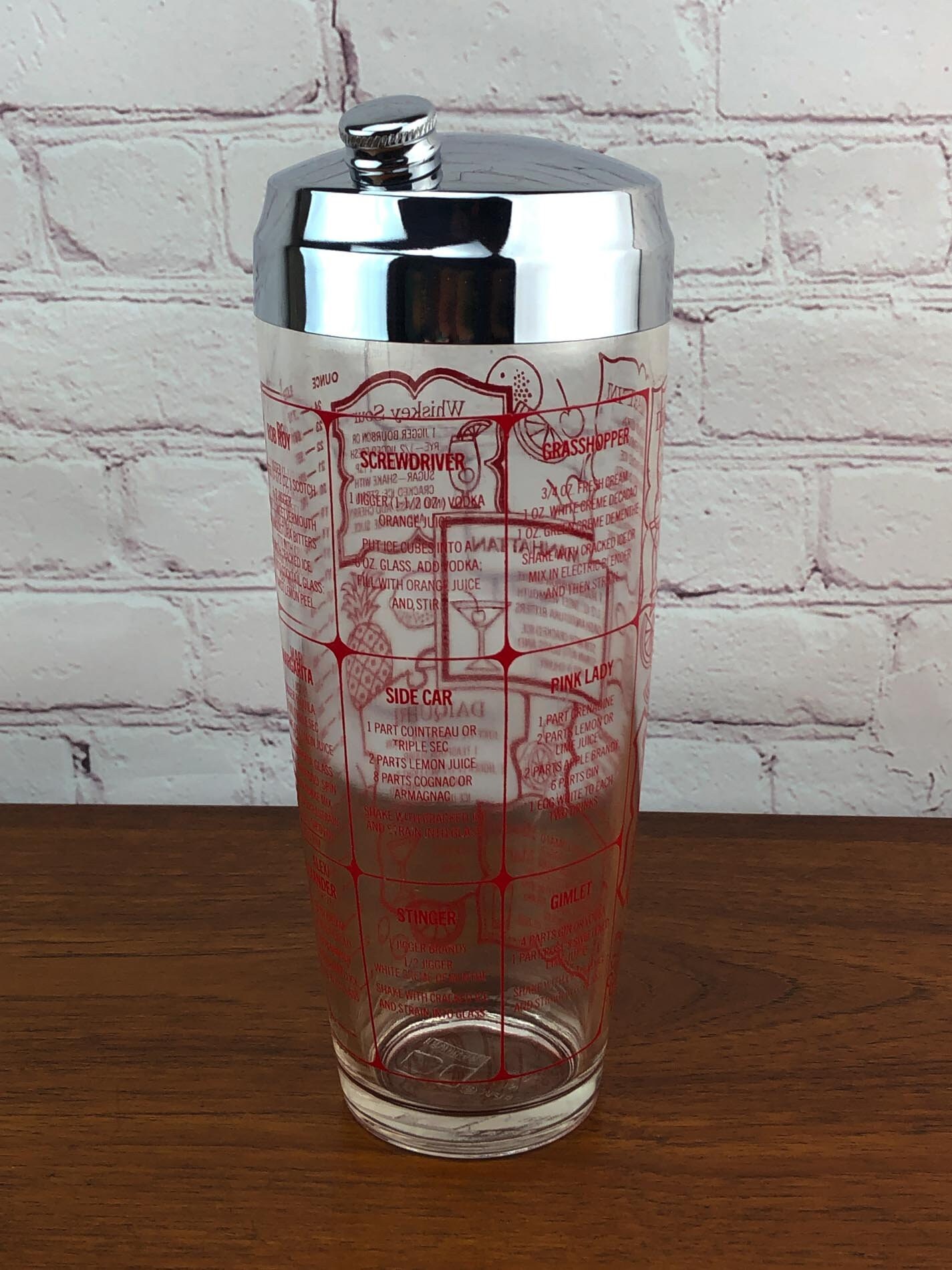 Irvinware Cocktail Shaker, Mid Century Cocktail Shaker, Recipe Cocktail