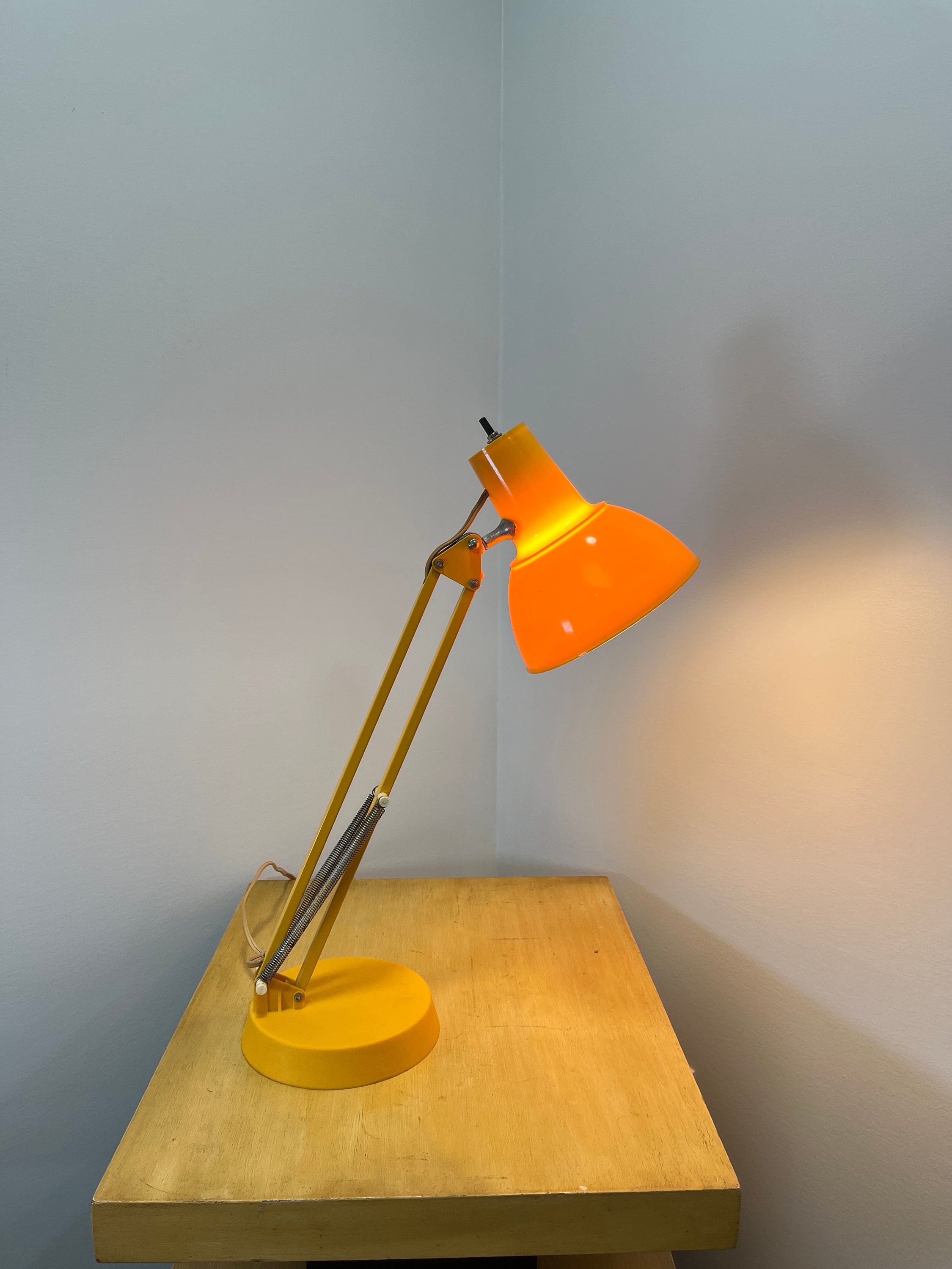 Luxo Desk Lamp Vintage Desk Lamp Yellow Desk Lamp Articulating Desk Lamp