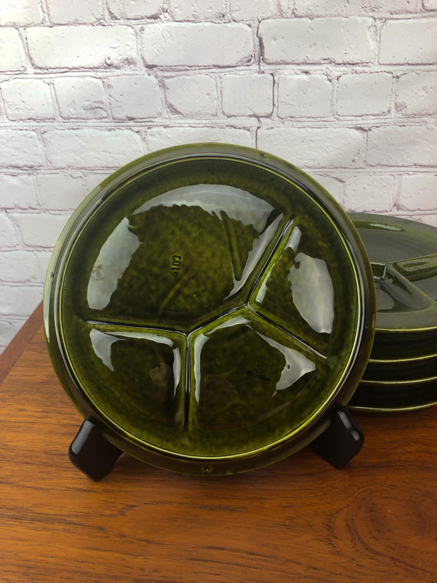 Schramberg Fondue Plates(5), Fondue Plates by Schramberg, Made in