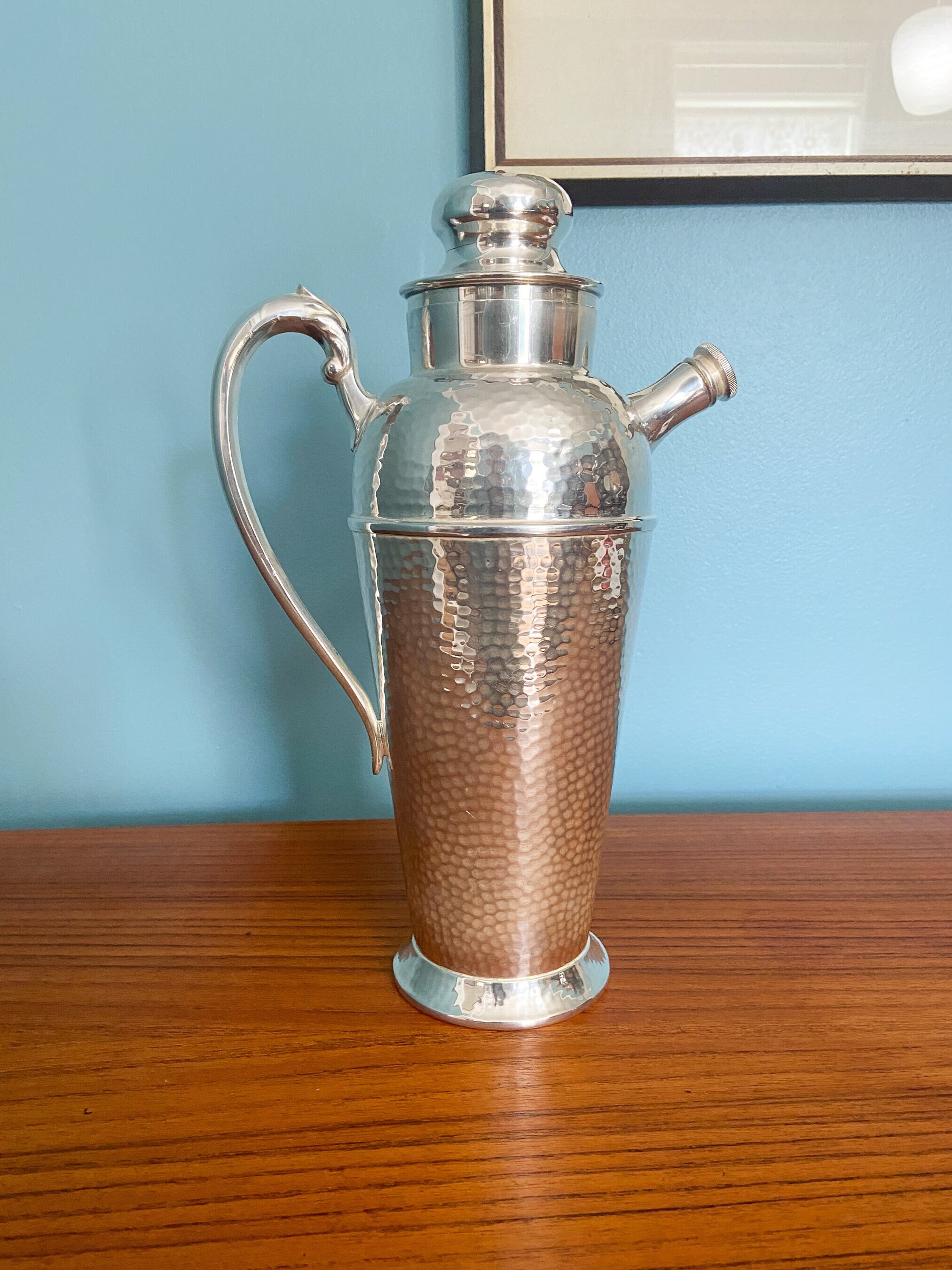 Art Deco Shaker Art Deco Cocktail Shaker Hammered Cocktail Shaker