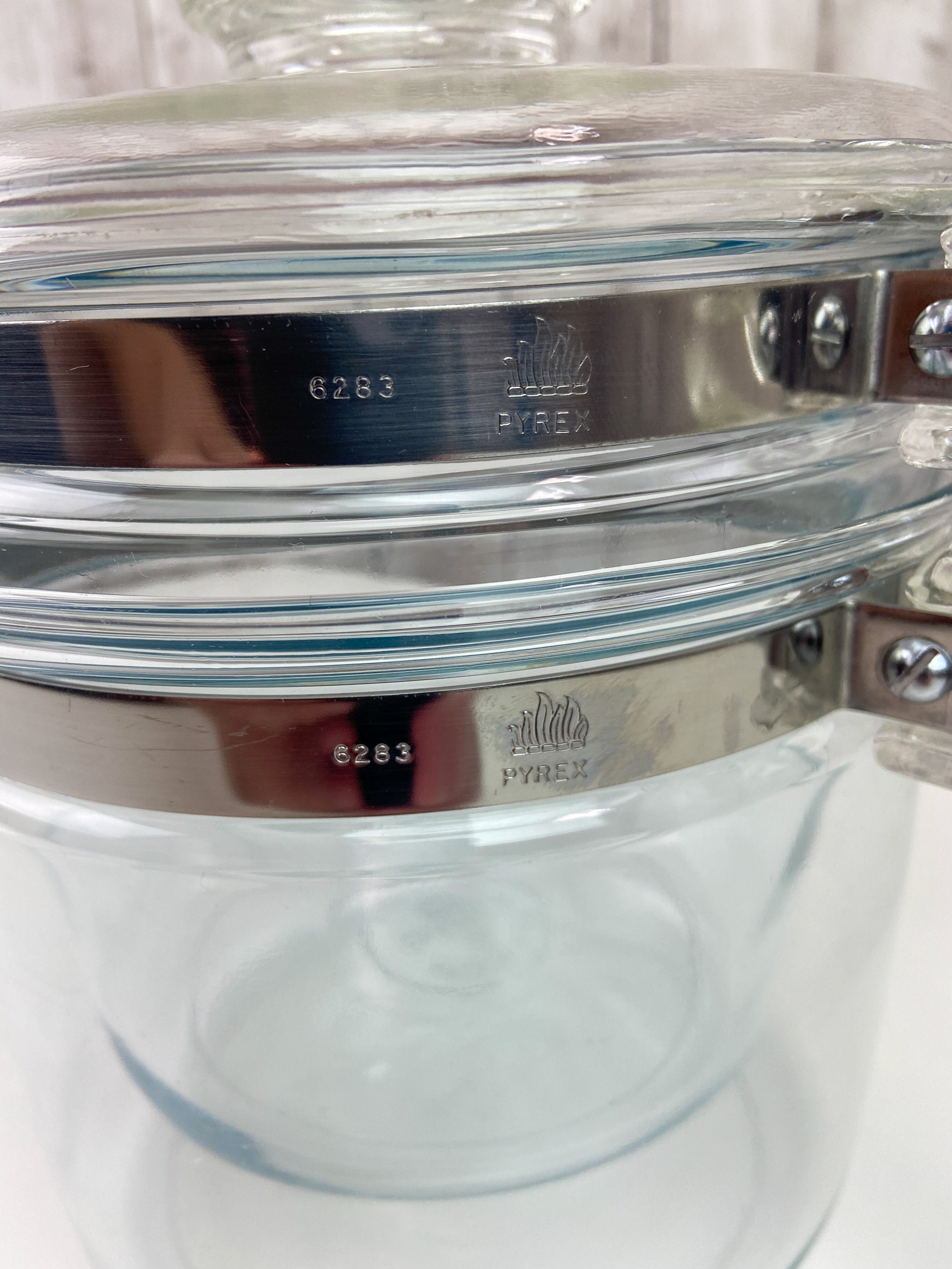 Pyrex Double Boiler Flameware Vintage Pyrex Glass Glass Double Boiler