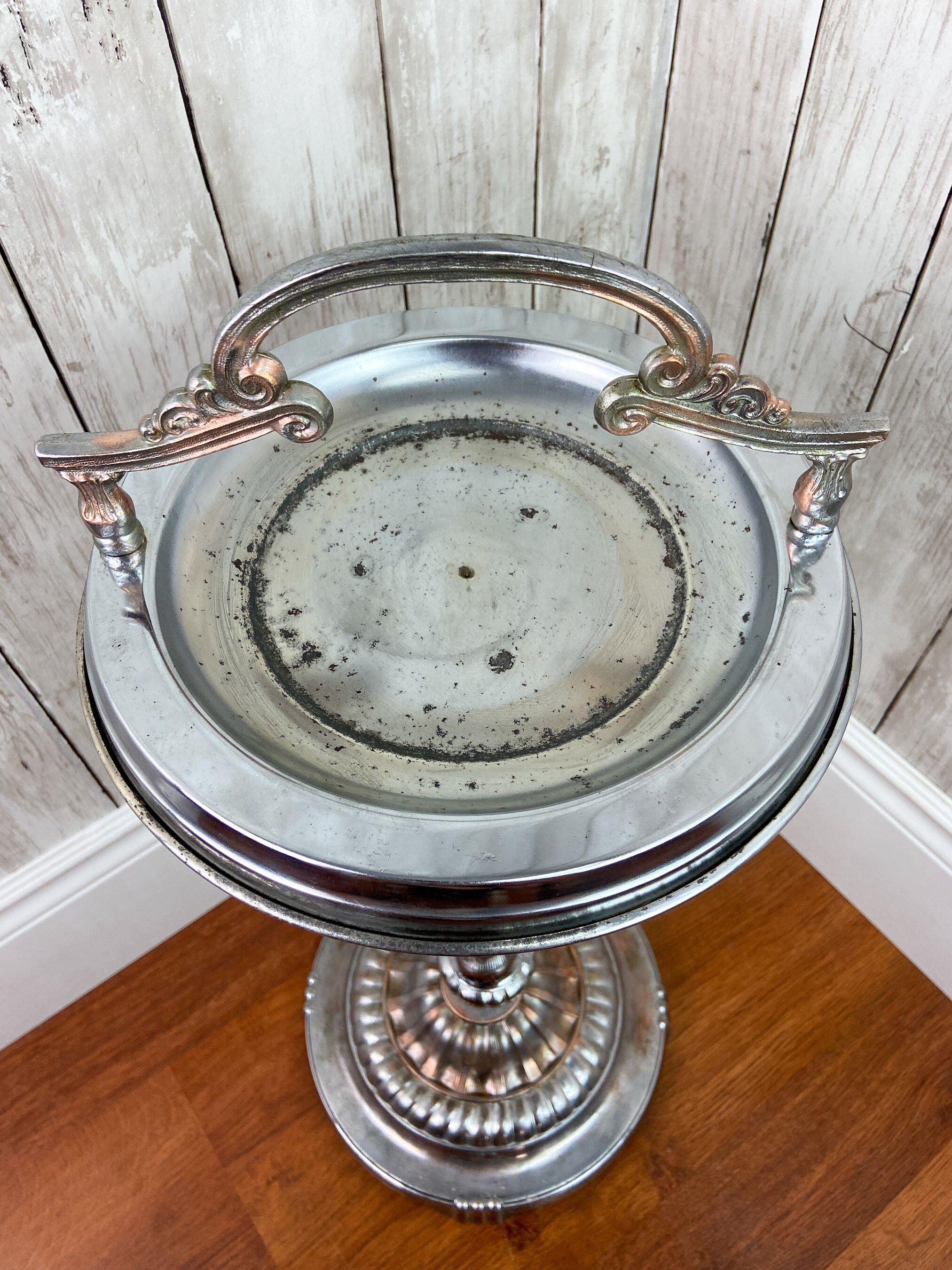 Vintage Standing Ashtray Vintage Chrome Ashtray Ashtray Stand Vintage