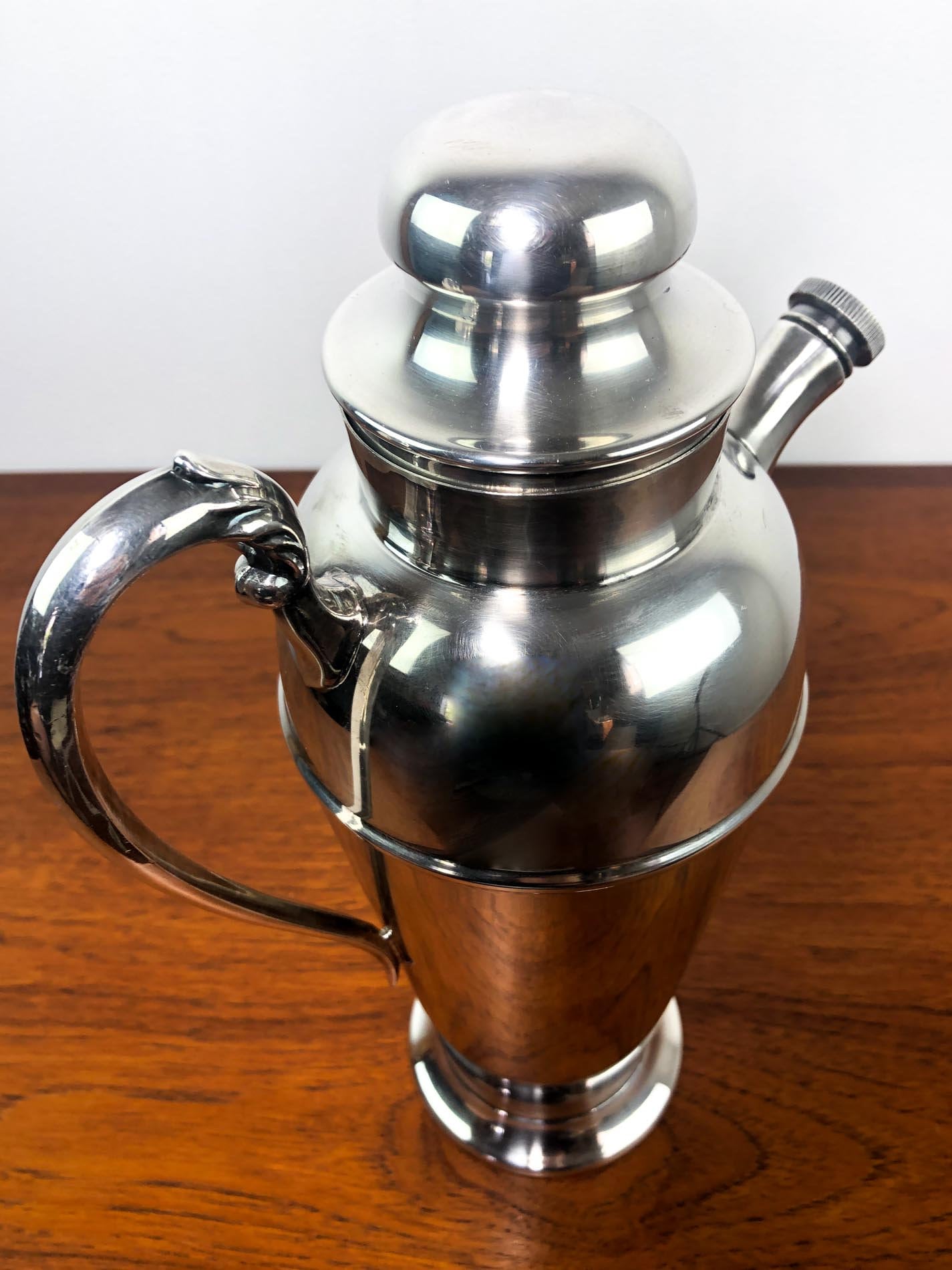 Silverplate Cocktail Shaker, Victoria Plate Cocktail Shaker, Vintage