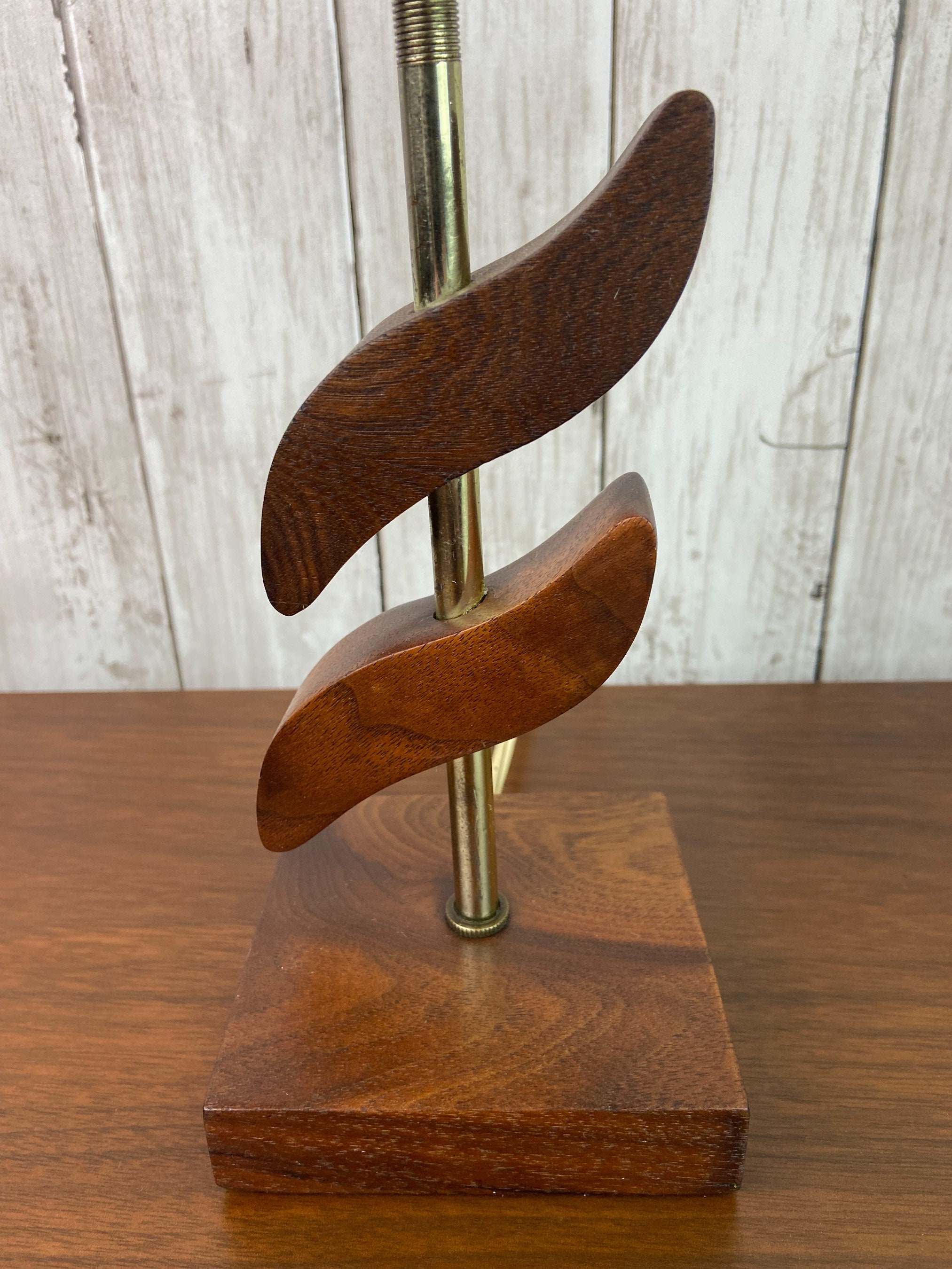 RESERVEDMCM Bedside Lamps Mid Century Walnut Lamps MCM Nightstand Lamps Bedside Lamps Vintage