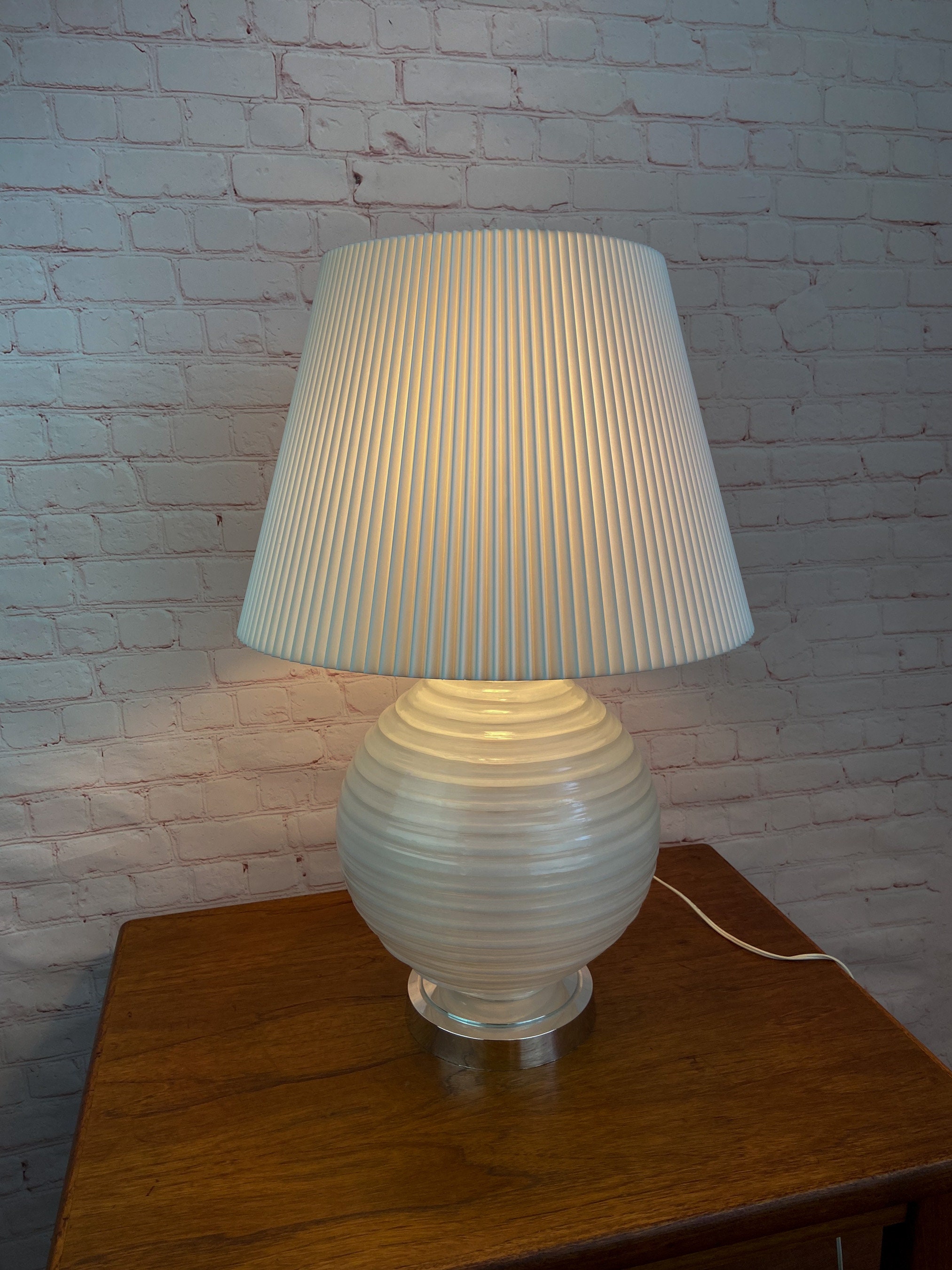 Gilbert Softlite Lamp Lucite Table Lamp White Plastic Table Lamp