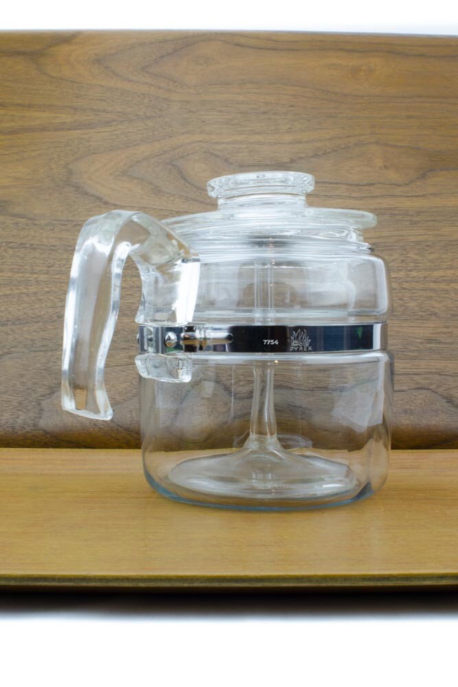 Pyrex Flameware Coffee Pot, 7754, Pyrex 4 Cup Percolator with Original
