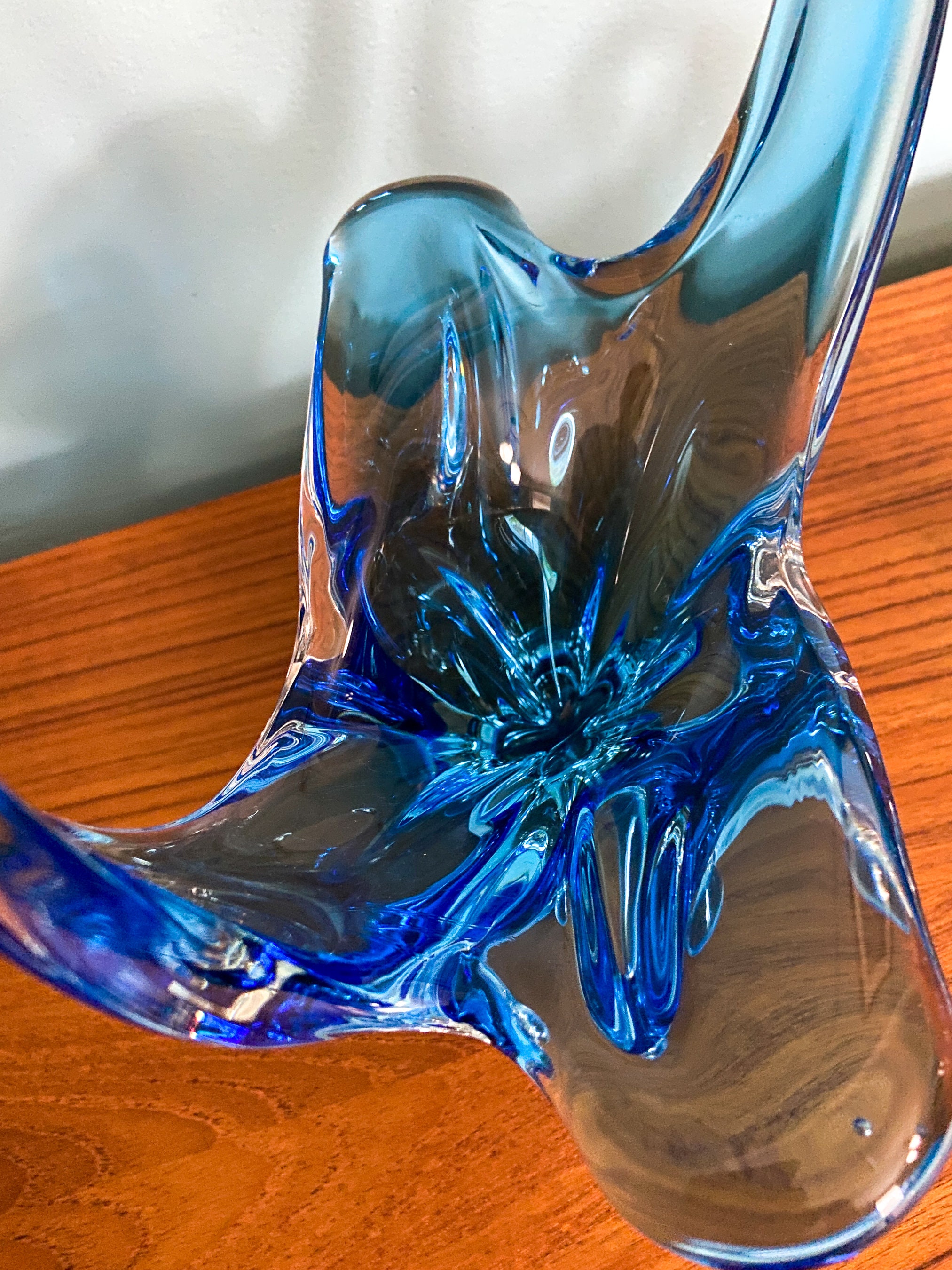 Lorraine Glass Mid Century Art Glass MCM Glass Mid Century Modern Blue