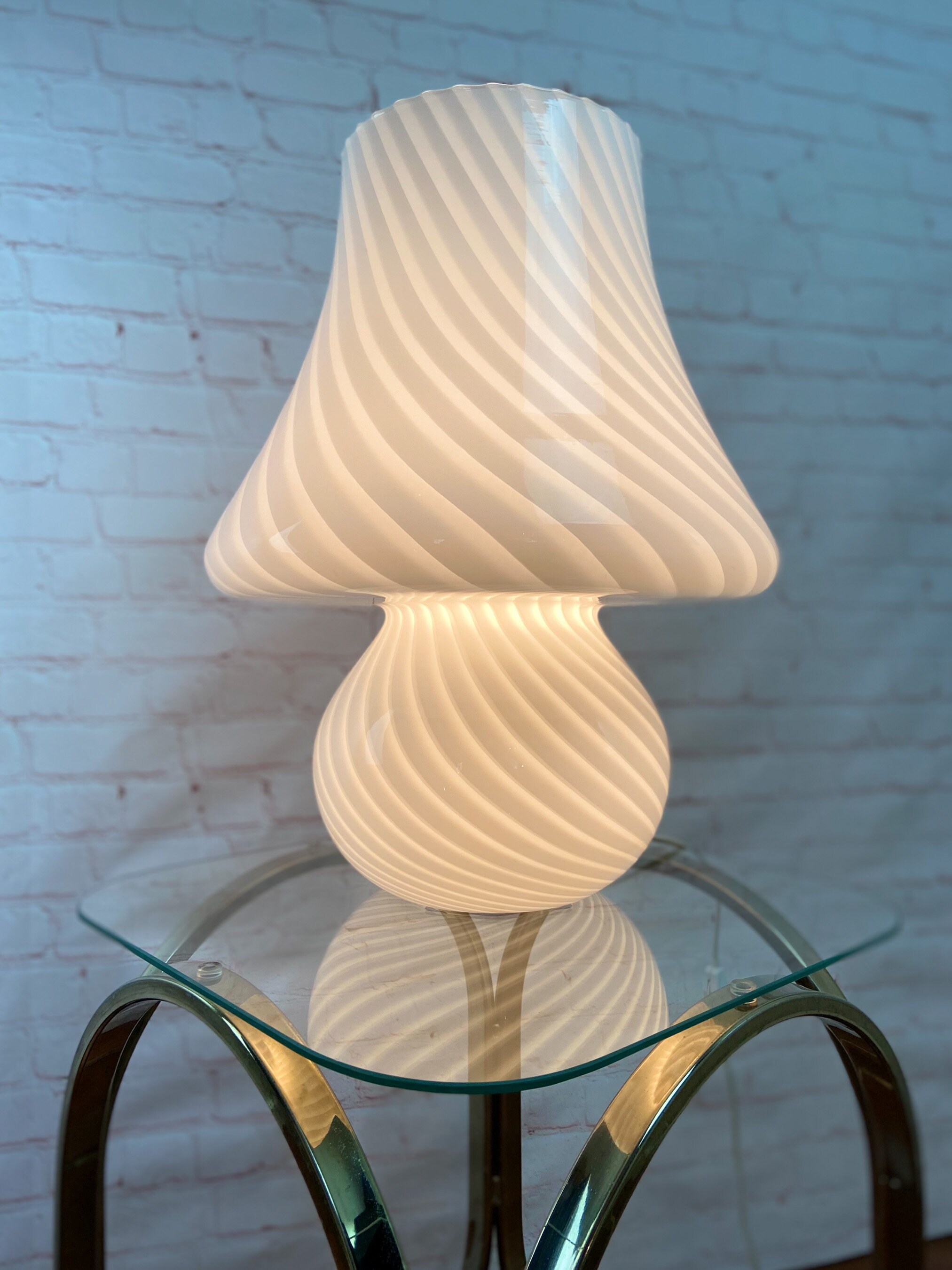 RESERVEDMurano Mushroom Lamp Murano Mushroom Glass Lamp Murano Swirl