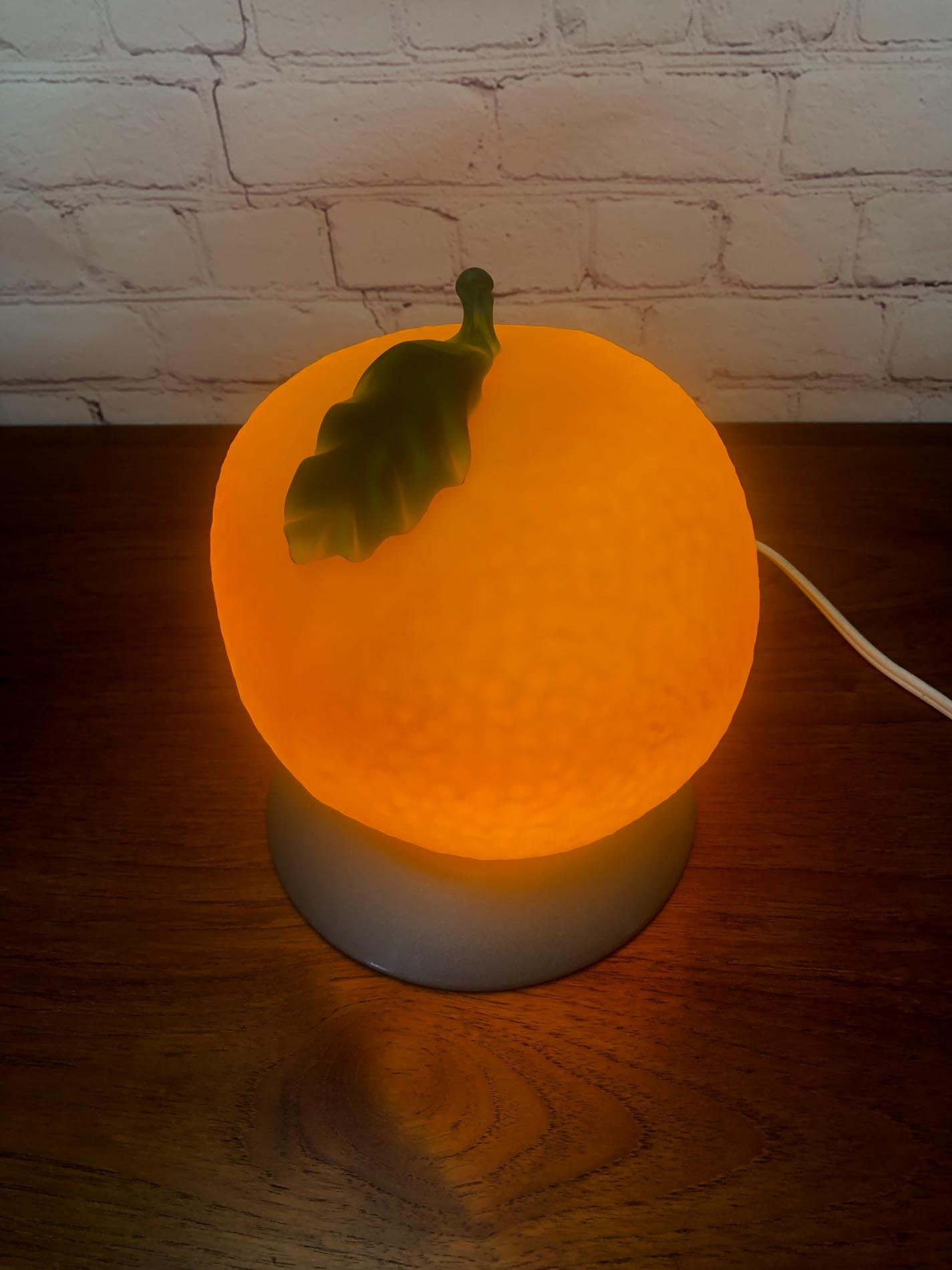 Ikea Orange Lamp, Ikea Orange Fruit Lamp, Glass Orange Lamp, Vintage