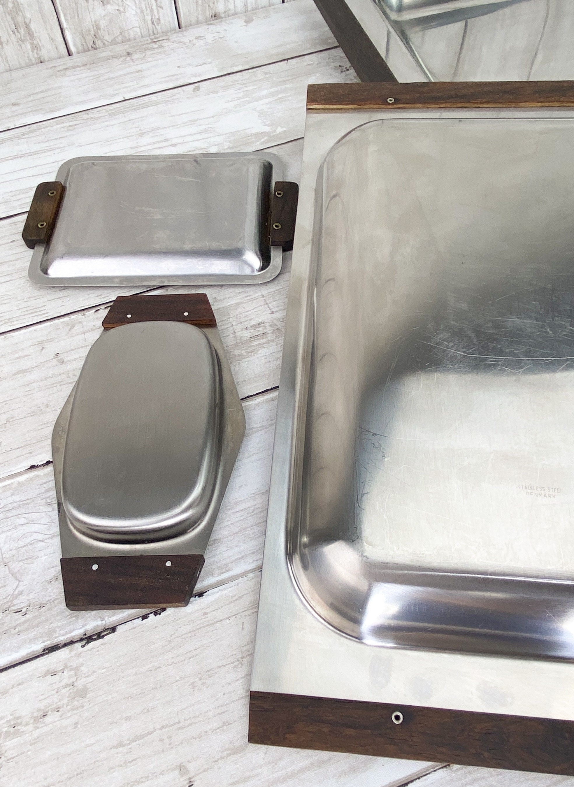 Stainless Steel Serving Trays Scandinavian Stainless Steel Trays Mid