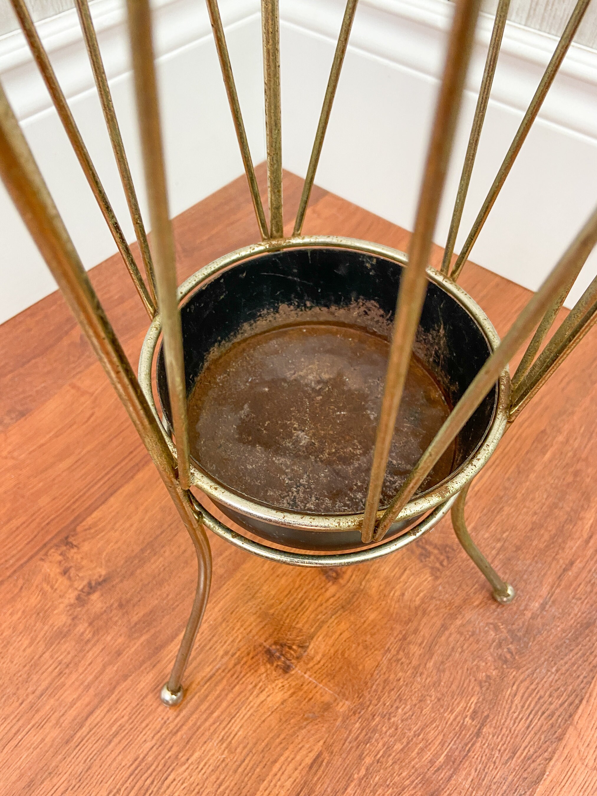 Vintage Umbrella Stand Mid Century Umbrella Stand Brass Umbrella Stand