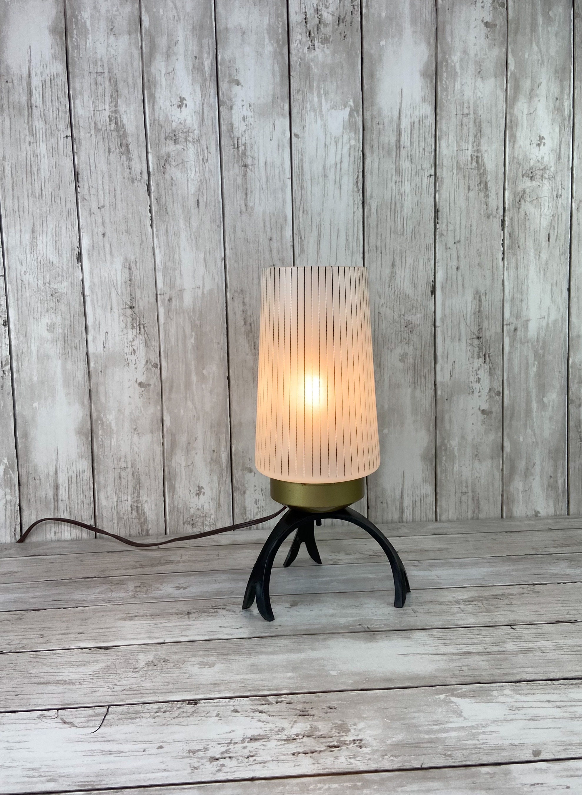 Mid Century Modern Table Lamp Atomic Table Lamp Mid Century Tripod