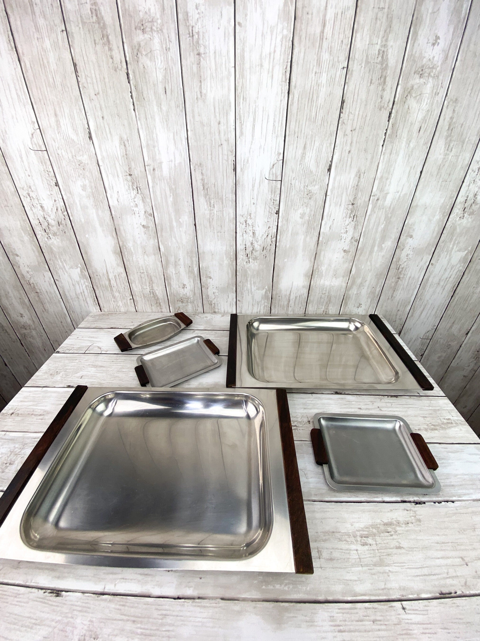 Stainless Steel Serving Trays Scandinavian Stainless Steel Trays Mid