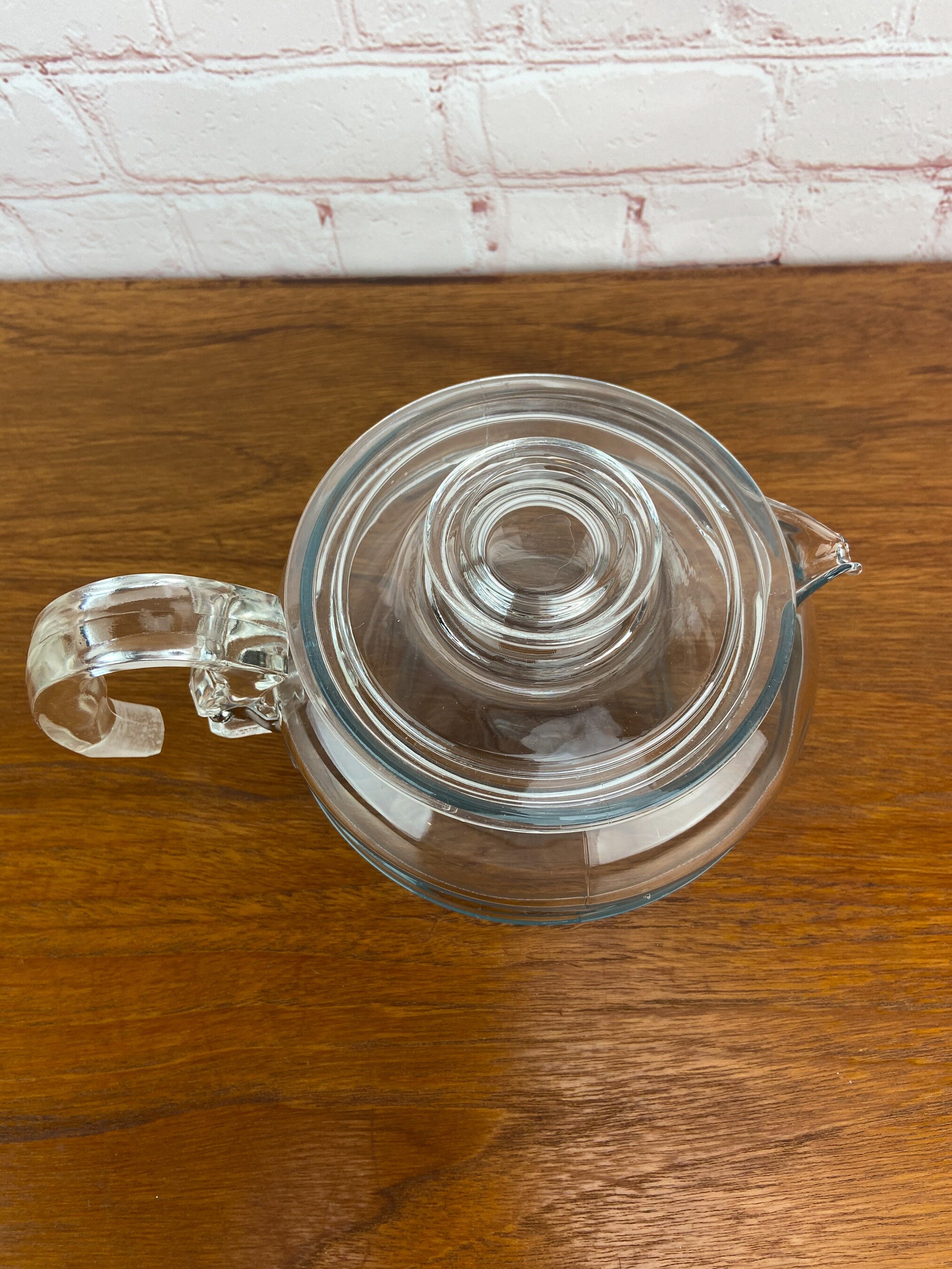 Pyrex Teapot, Clear Glass Flameware, Pyrex Flameware 8446 B