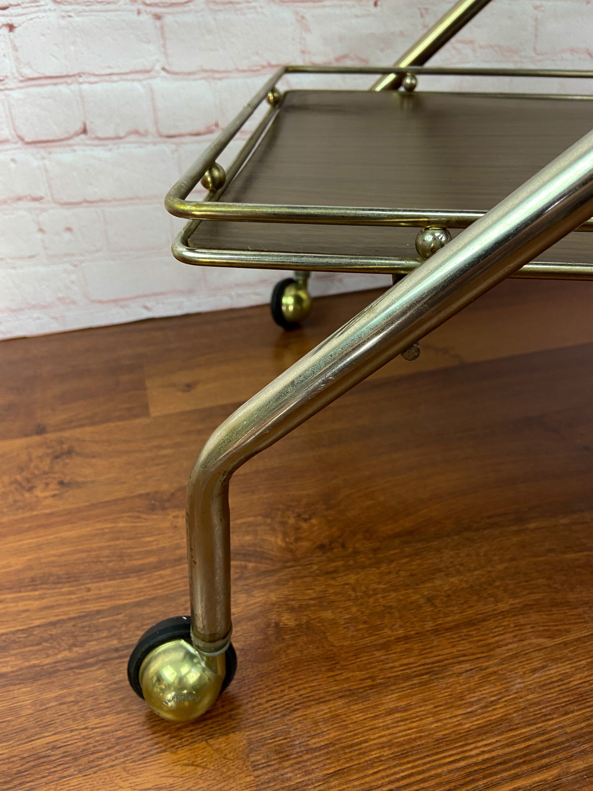 Mid Century Bar Cart, Folding Bar Cart, Vintage Bar Cart, Mad Men Bar