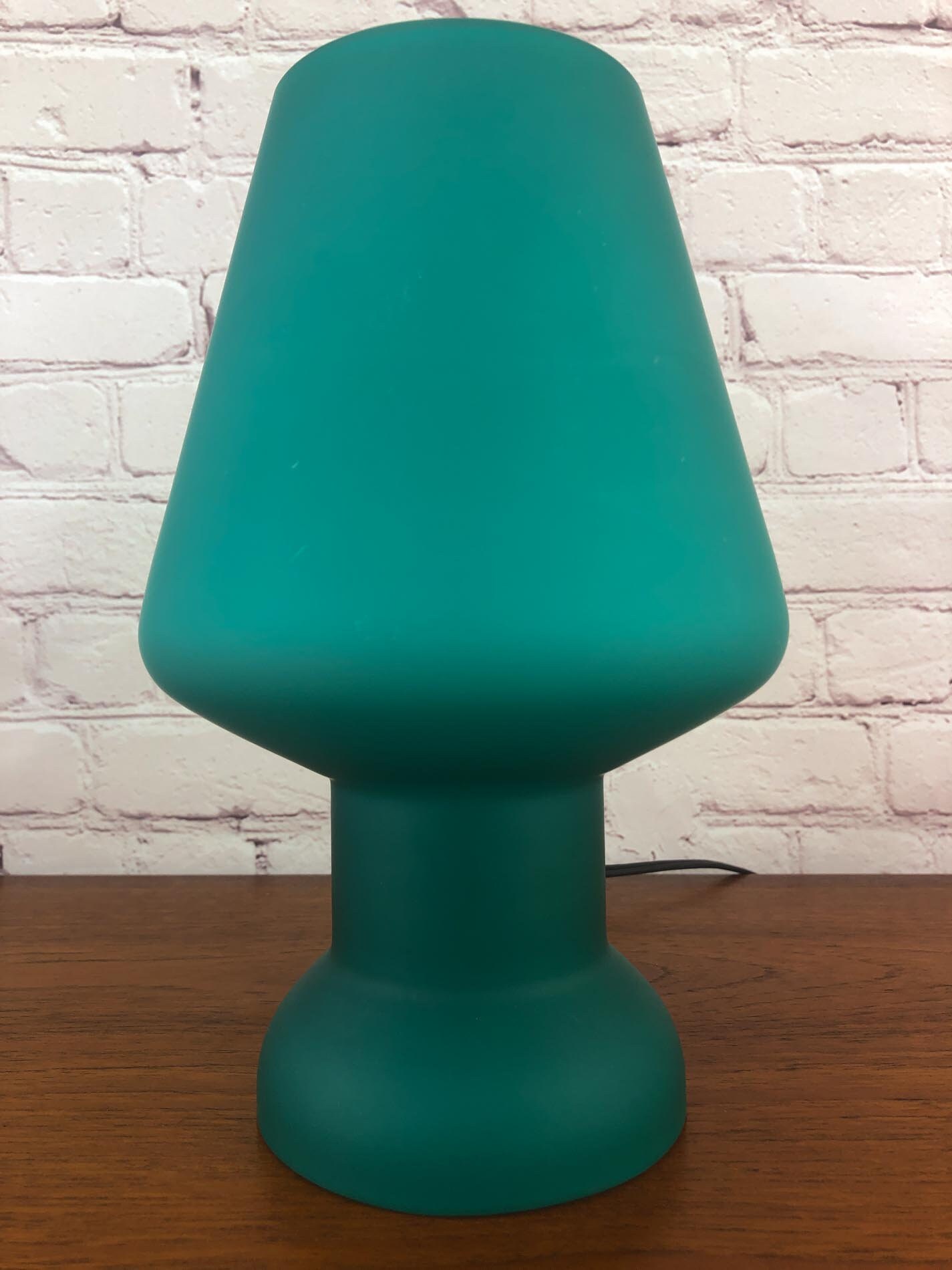 Murano Mushroom Lamp, Signed Federico De Majo Mushroom Glass Lamp, De
