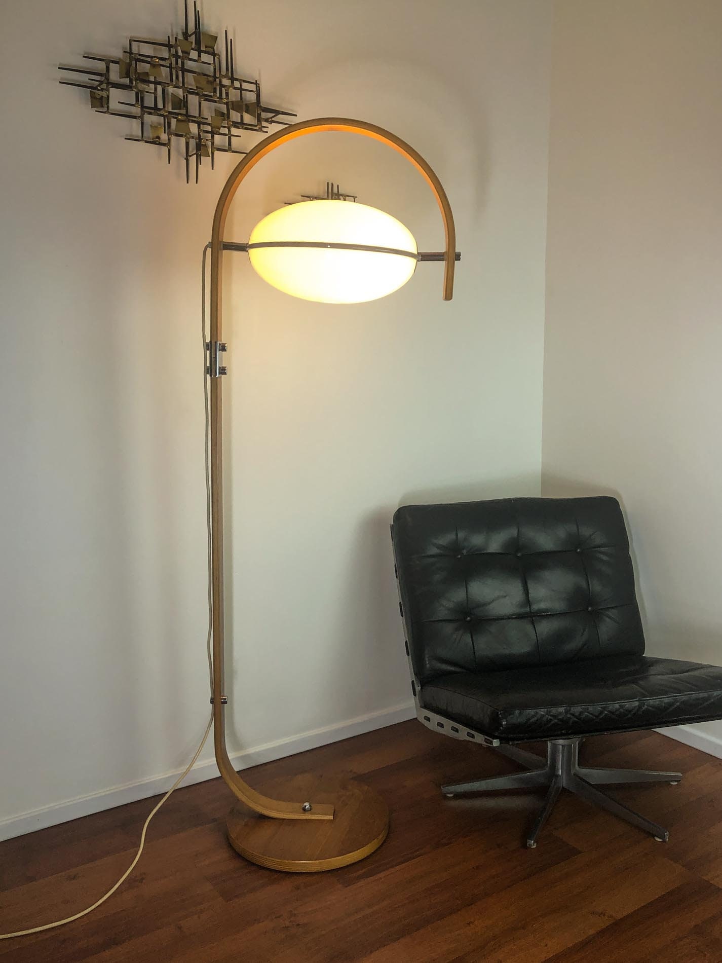 Mid Century Modern Floor Lamp, Atomic Floor Lamp, Space Age Floor Lamp