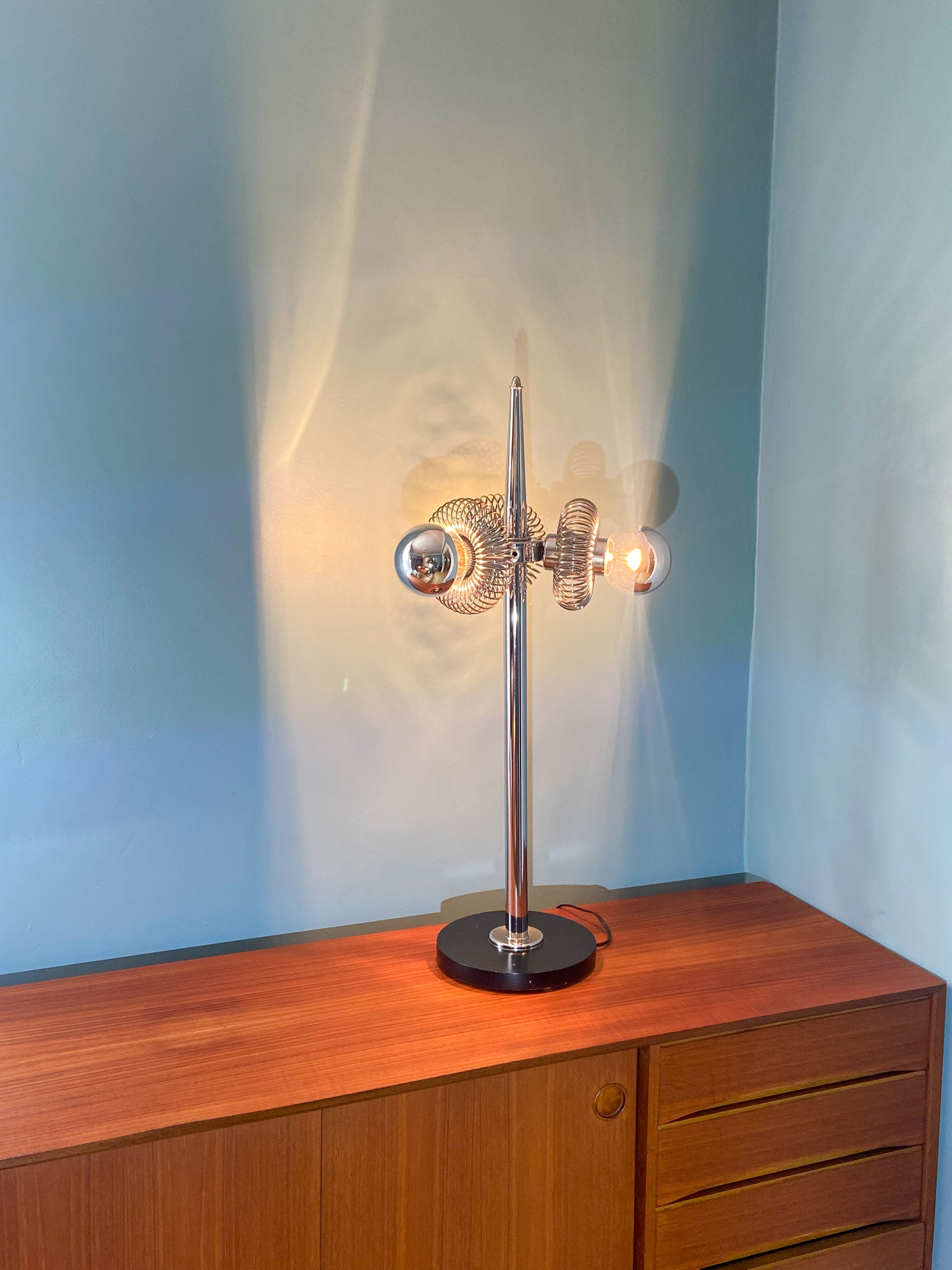 Mid Century Sputnik Table Lamp Chrome Sputnik Table Lamp Vintage Chrome