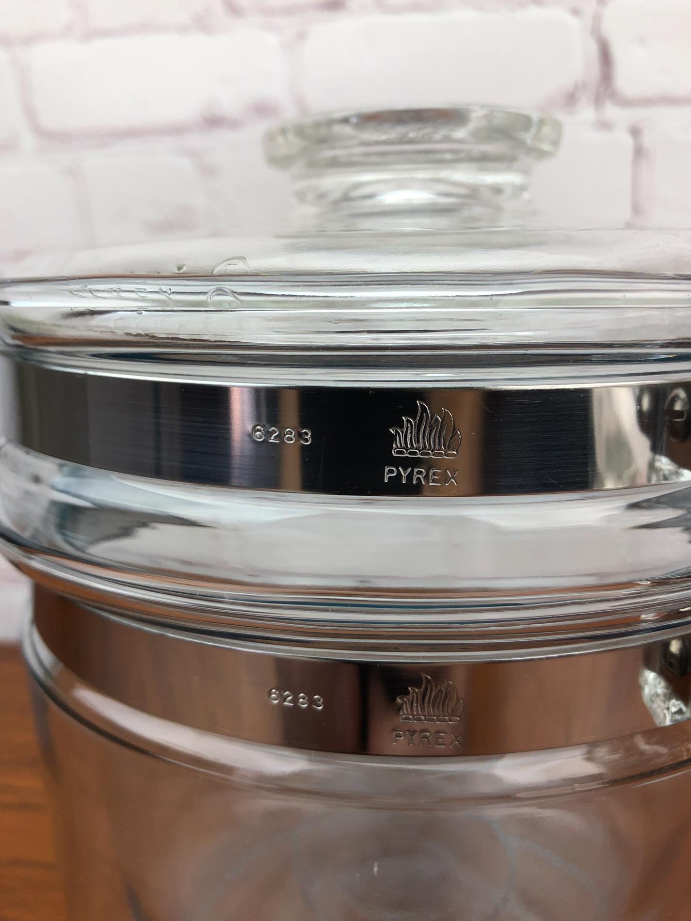 Pyrex Double Boiler, Flamware, Vintage Pyrex Glass, Glass Double Boiler