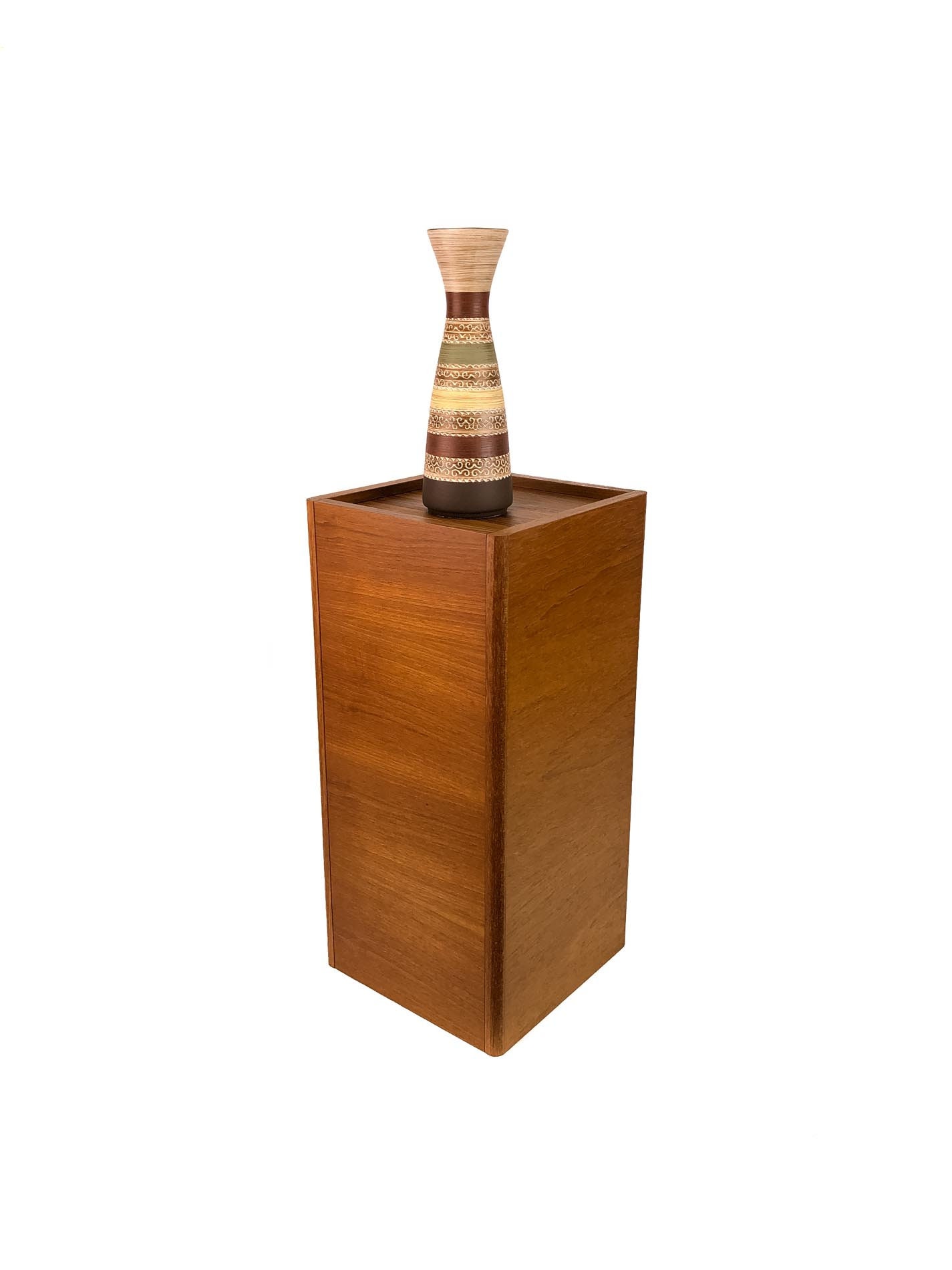 Teak Pedestal, Teak Plant Stand, Teak Art Stand, Teak Vase Stand, Mid