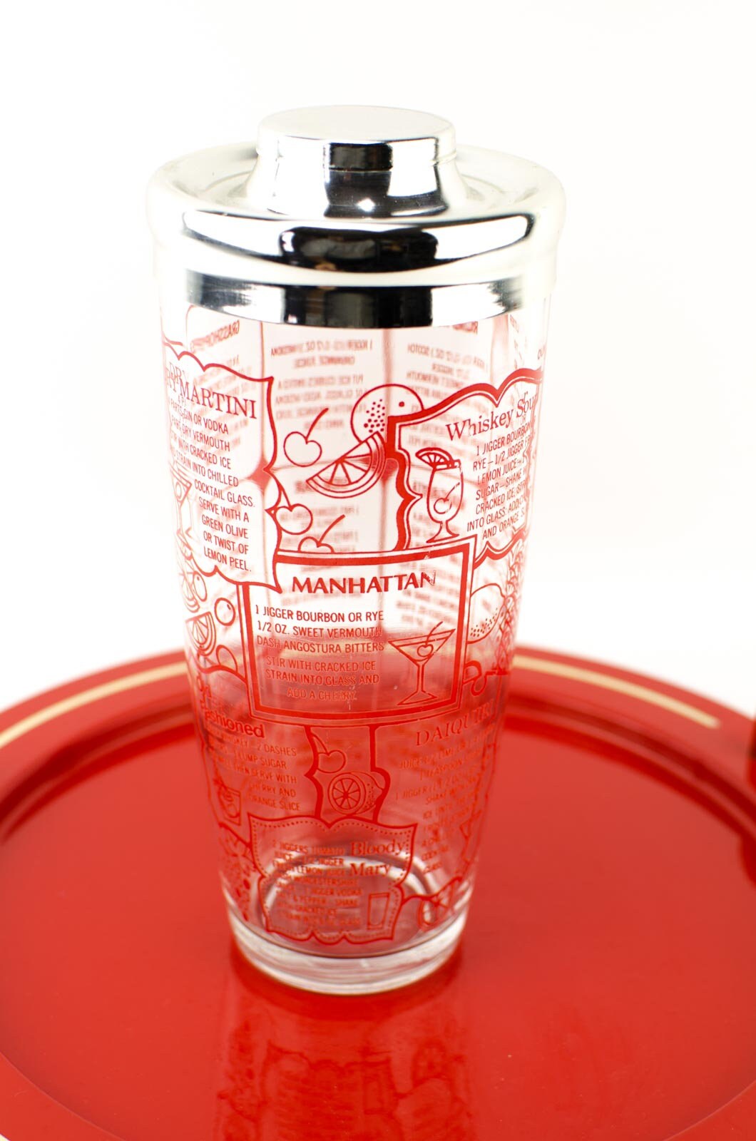 Irvinware Recipe Cocktail Shaker, Vintage Cocktail Shaker, Mid Century