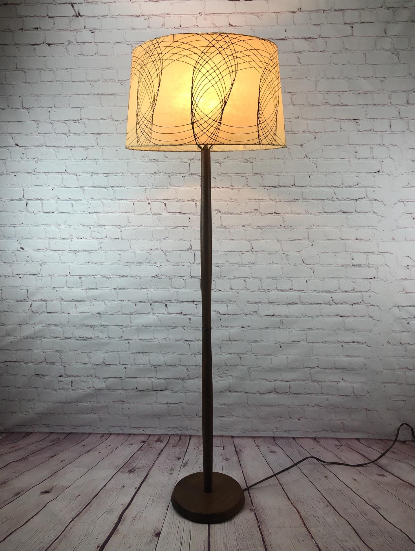 Teak Floor Lamp, Mid Century Teak Floor Lamp, Danish Floor Lamp, MCM