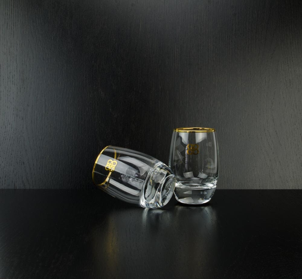 Baileys Glass, Baileys Irish Cream Luxury Gold Rimmed Crystal Glasses