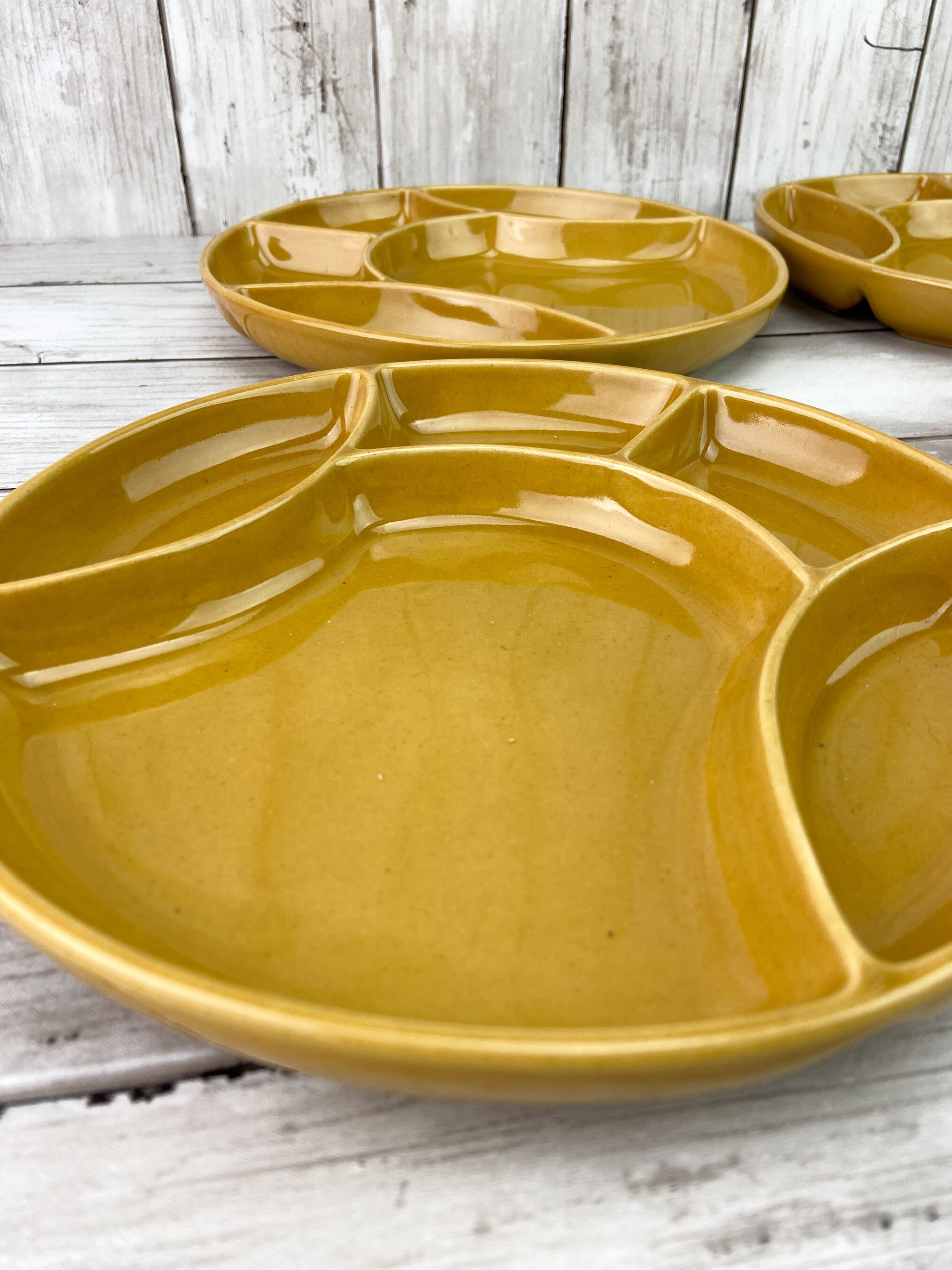 Vintage Fondue Plates (4) Fondue Plates Sunburst Canada Fondue Plates