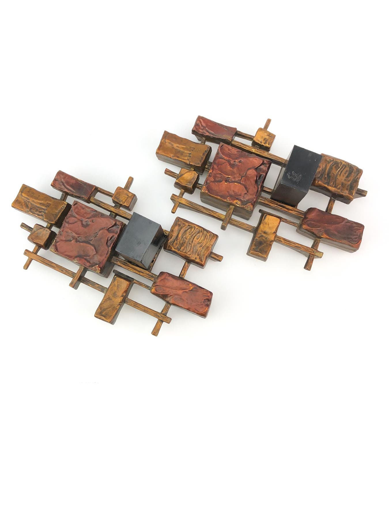 Brutalist Candle Holders, Mid Century Modern Wall Candle Holders, Dart