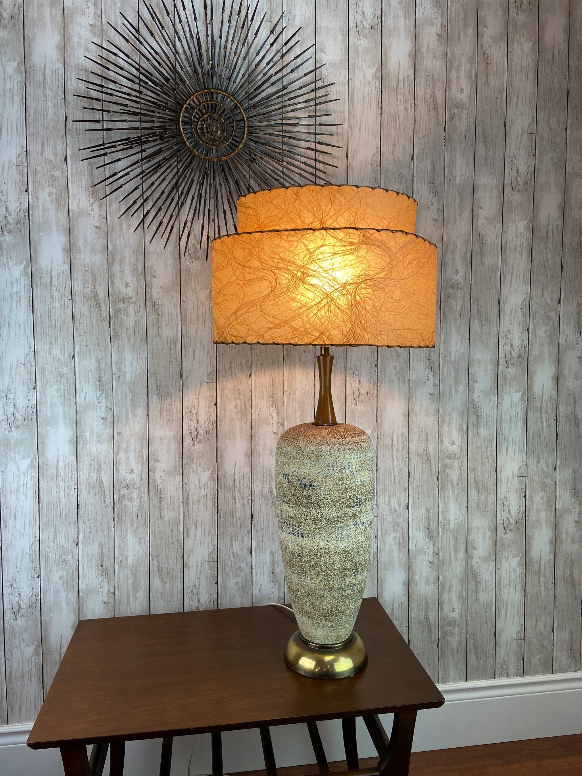 Mid Century Ceramic Lamp MCM Table Lamp Vintage Ceramic Lamp Ceramic
