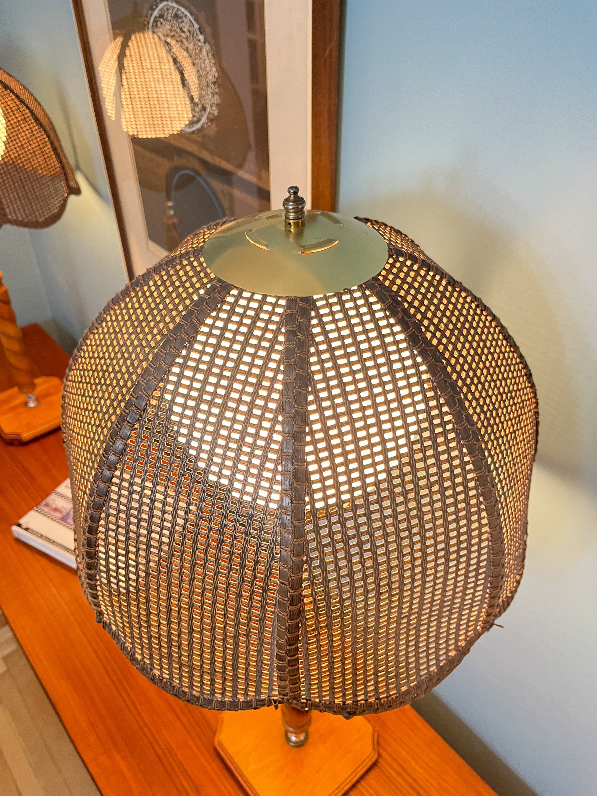 Rattan Lamps(PRICE for PAIR) Wicker Lamps Boho Table Lamps Boho Rattan