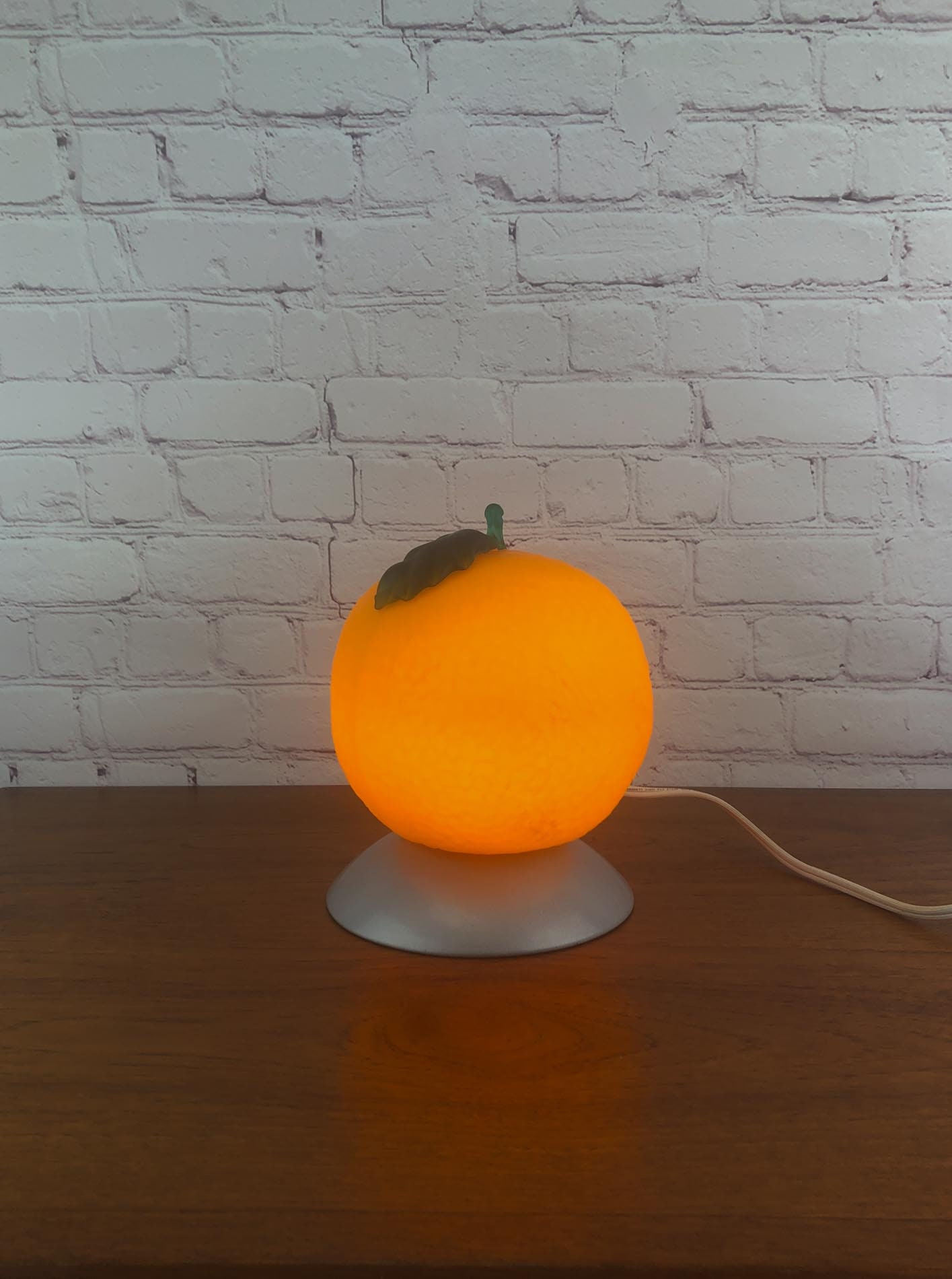 Ikea Orange Lamp, Ikea Orange Fruit Lamp, Glass Orange Lamp, Vintage